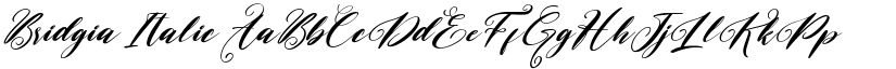 Bridgia Italic font