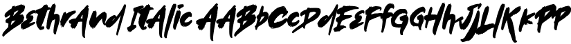 Bethrand Italic font