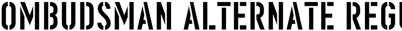 Ombudsman Alternate Regular font