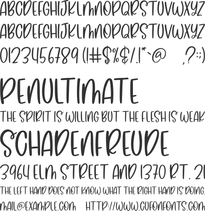 Kimberly font preview