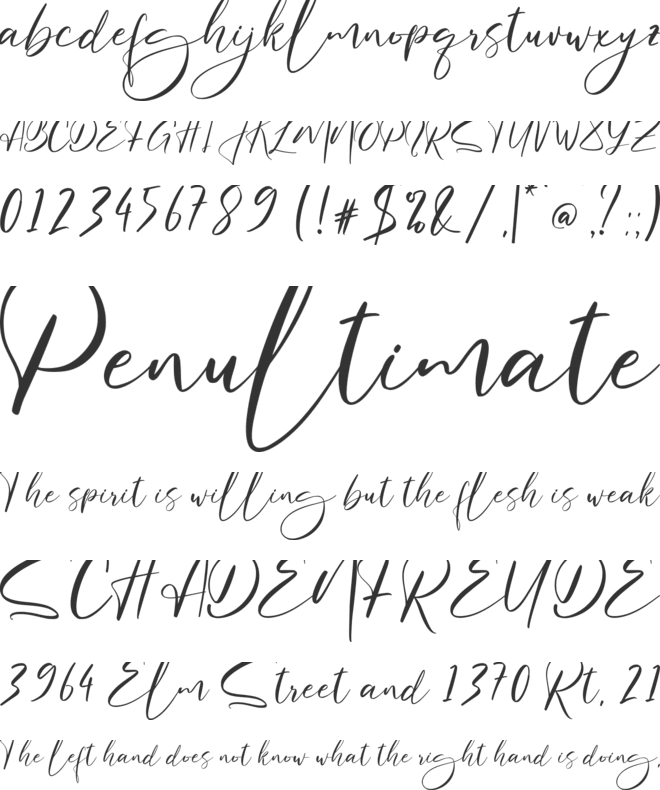 Belastine font preview