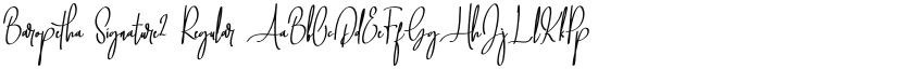 Baropetha Signature2 Regular font