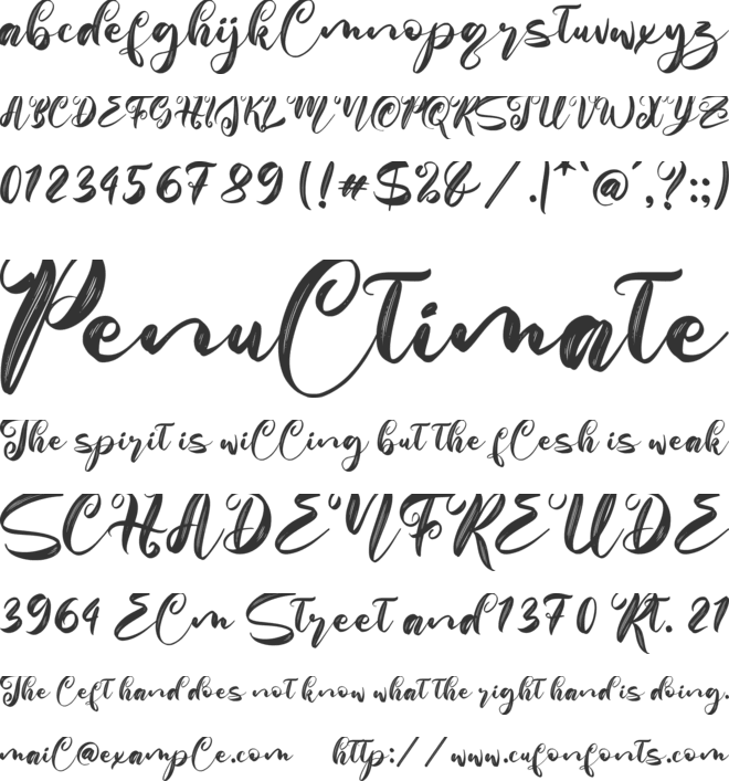 Balline font preview