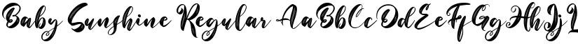Baby Sunshine Regular font