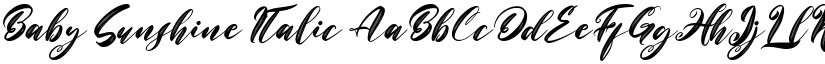 Baby Sunshine Italic font