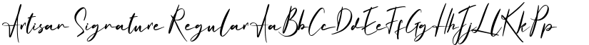 Artisan Signature Regular font