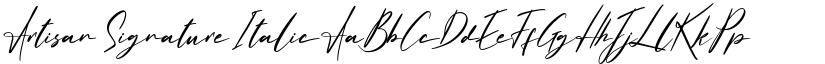 Artisan Signature Italic font