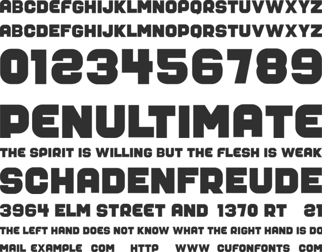CF Mister Big PERSO font preview