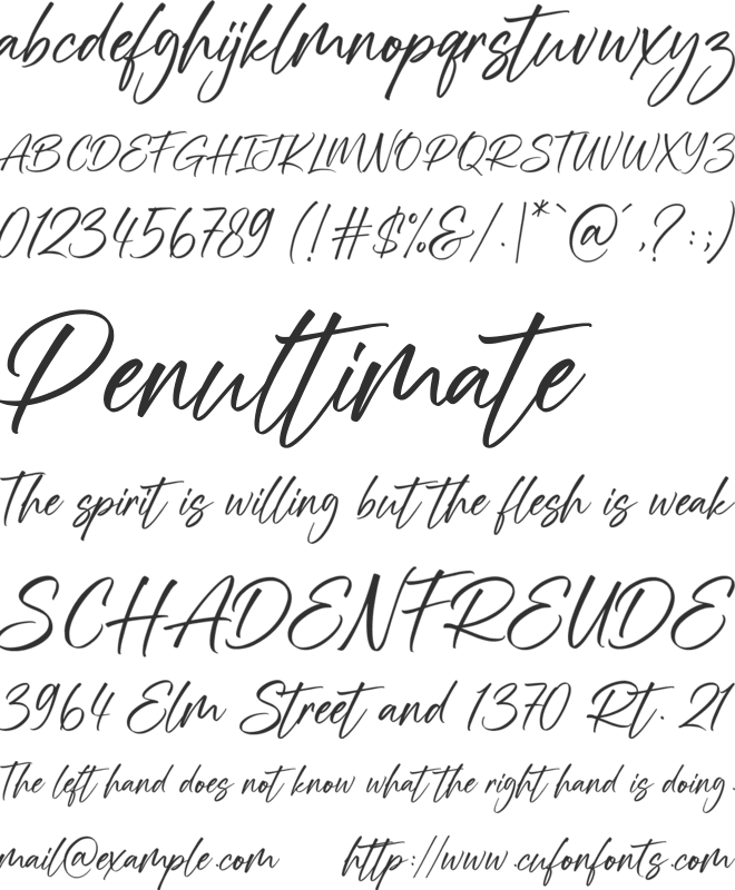 Sienthas font preview