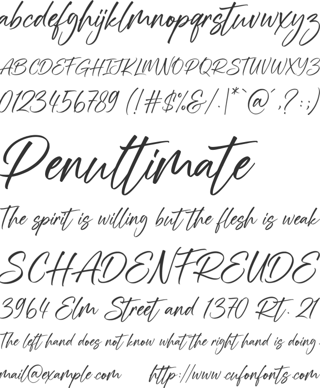 Sienthas font preview