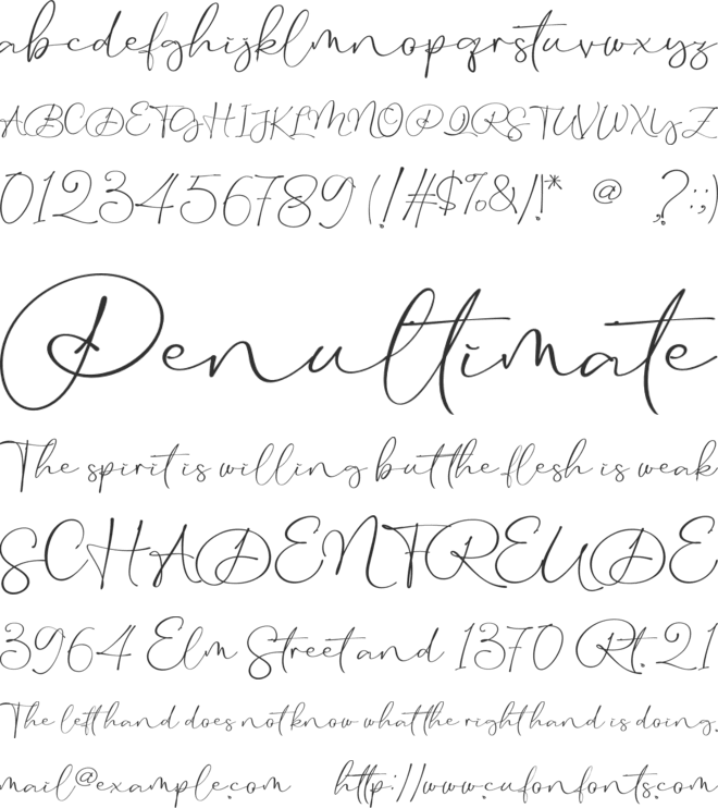Romellast font preview