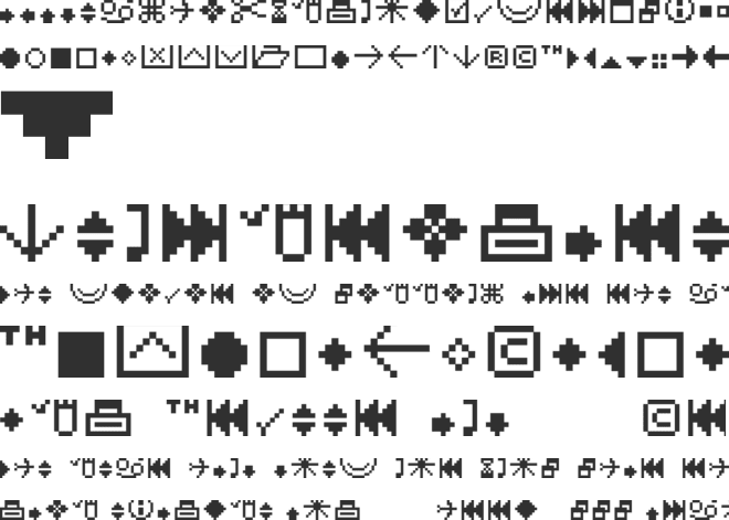 FFF Extras font preview