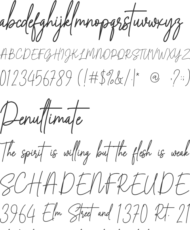Arabellia Signature font preview