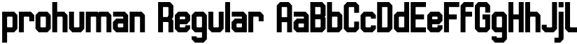 prohuman Regular font