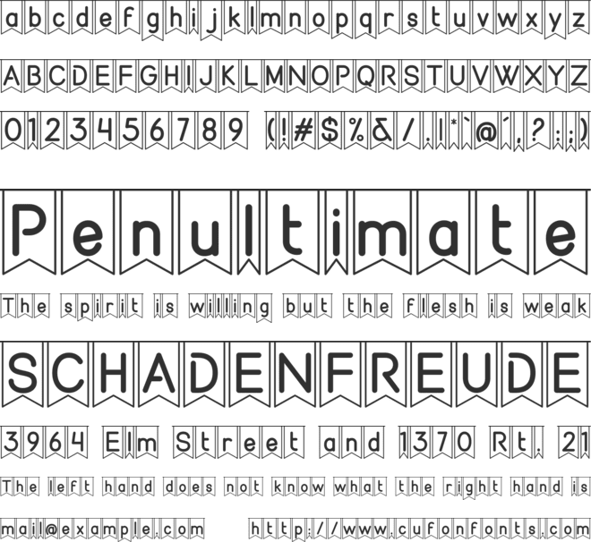 partybyaf font preview