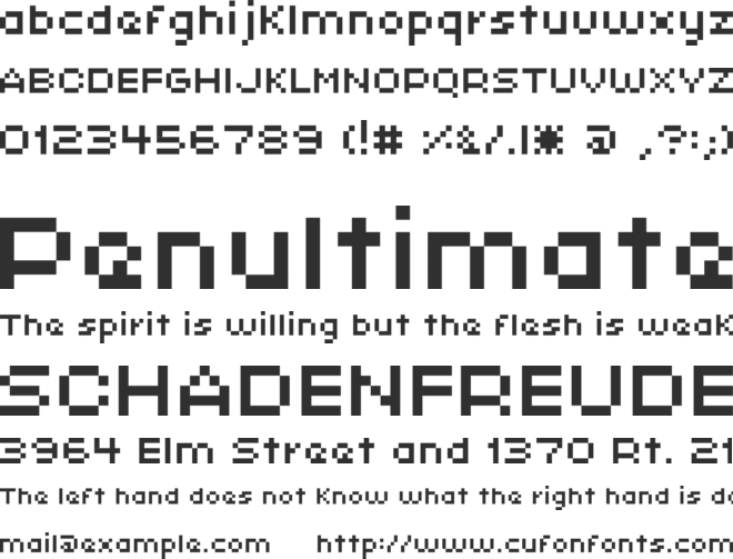 Xpaider Pixel Explosion 01 font preview