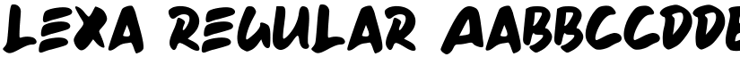 lexa Regular font