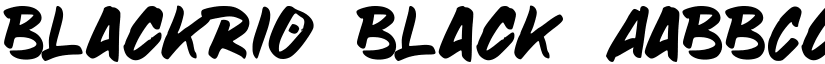 blackrio Black font