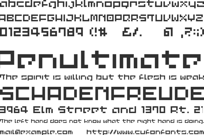 Common Pixel font preview