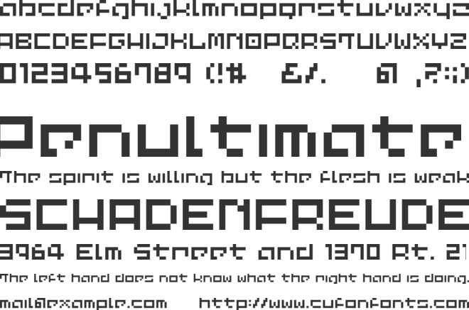 Common Pixel font preview