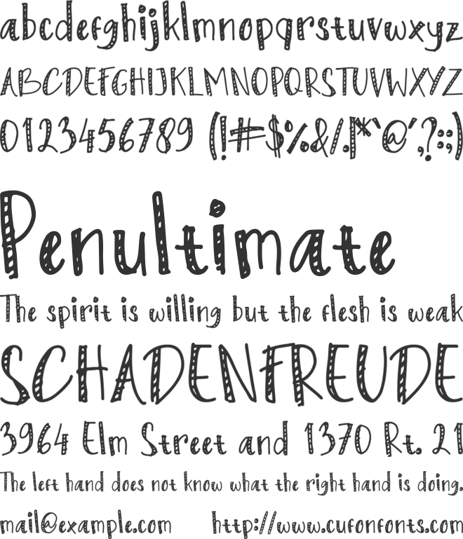 Kids Touch font preview