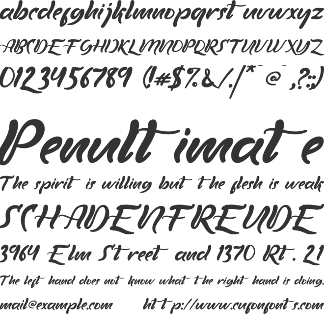 Royken Free font preview