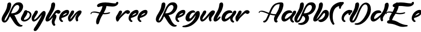 Royken Free Regular font