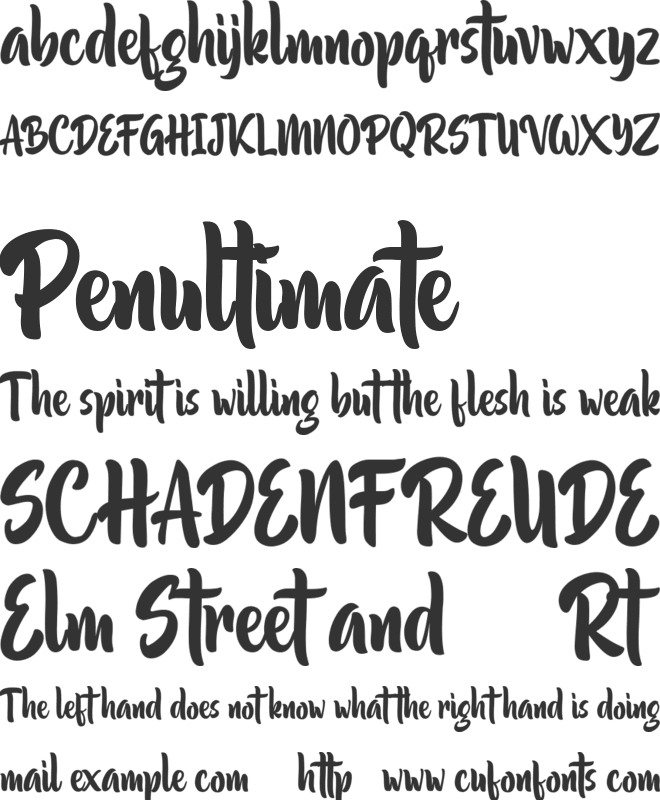 Orange Lemonade font preview
