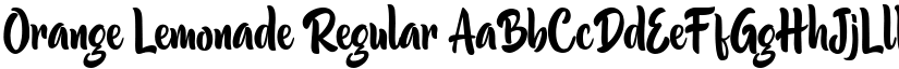 Orange Lemonade Regular font