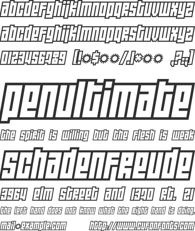 Wide awake font preview