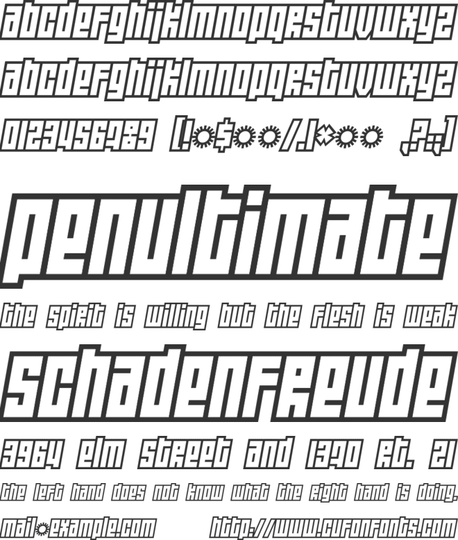 Wide awake font preview