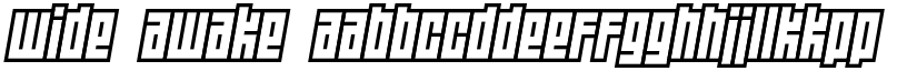 Wide awake font