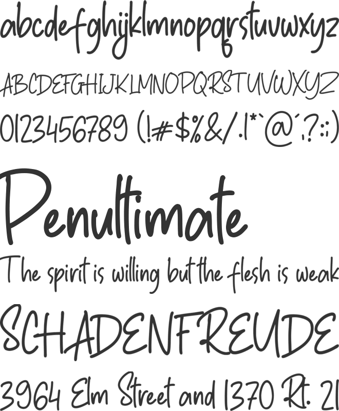 Rainbow Paper font preview