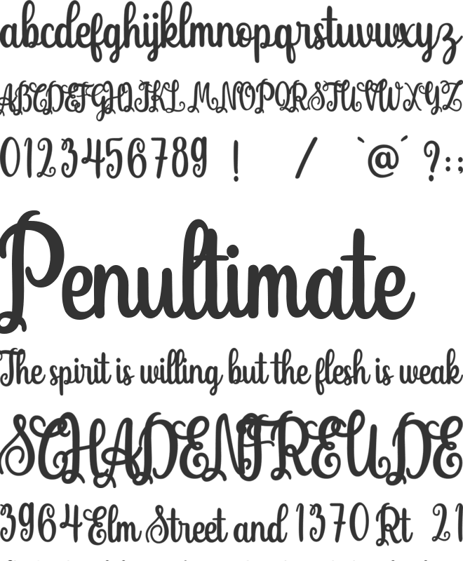 Butter Sugar font preview