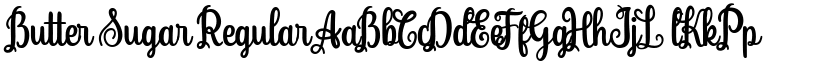 Butter Sugar Regular font