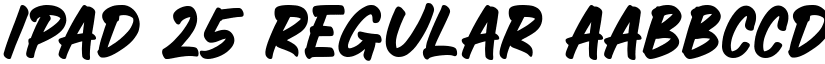 Ipad 25 Regular font