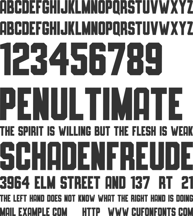 SLIMEDUNK font preview