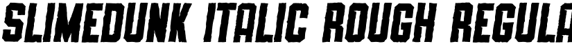 SLIMEDUNK ITALIC ROUGH Regular font