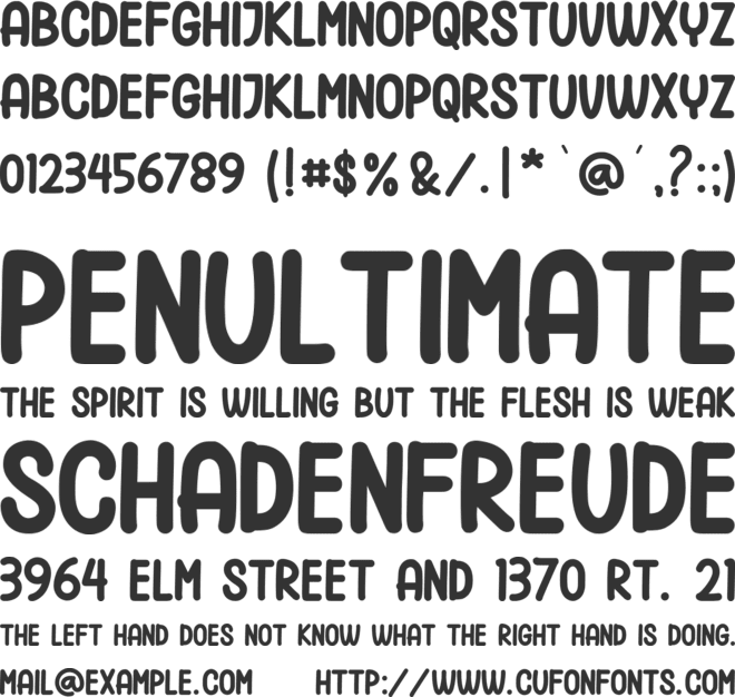 Spicy Sushi font preview