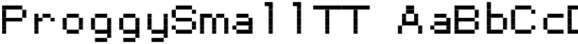 ProggySmallTT font