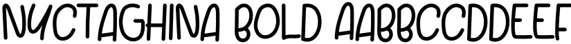 Nyctaghina BOLD font