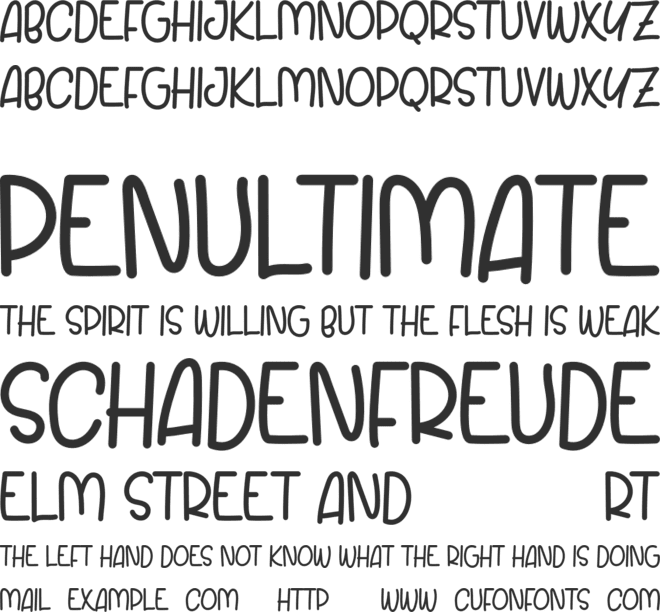 Nyctaghina font preview