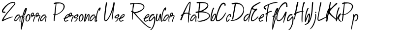 Zaforra Personal Use Regular font