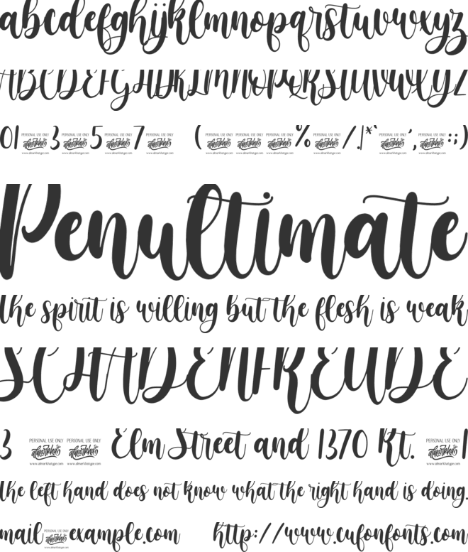 almeira font preview