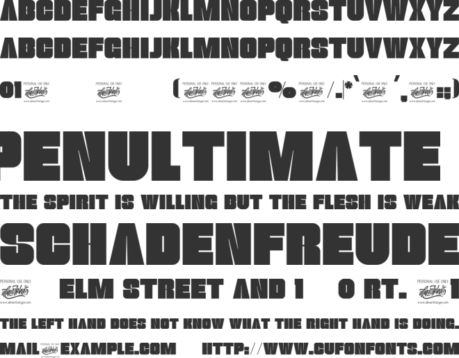 thugolatz font preview