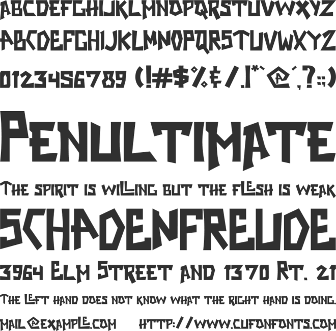 Horrified  Tonight font preview