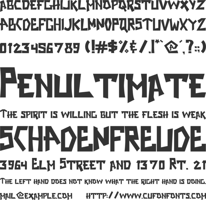 Horrified  Tonight font preview