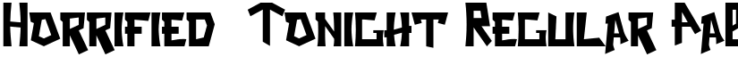 Horrified  Tonight Regular font