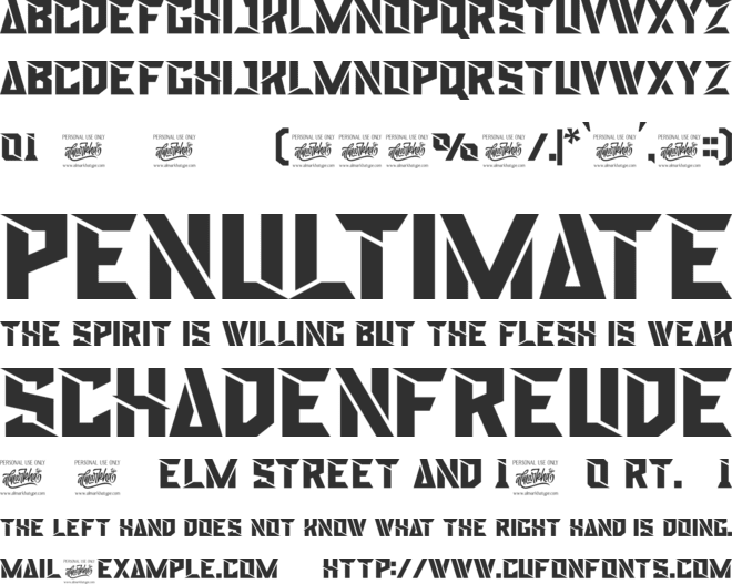 Recons font preview