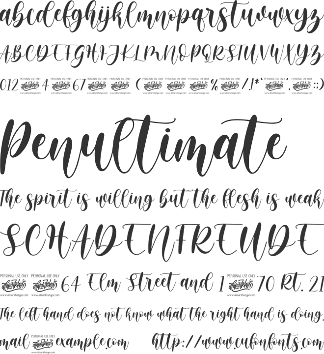 memorita font preview